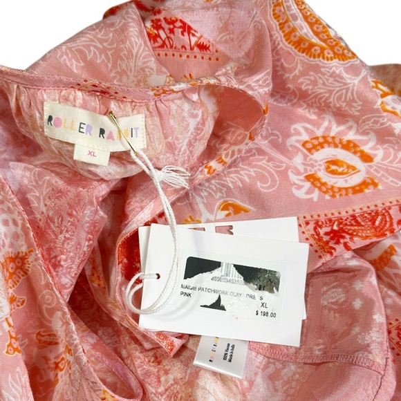 ROLLER RABBIT Maisie Patchwork Olaya Maxi Dress, Pink, XL - Picture 11 of 11